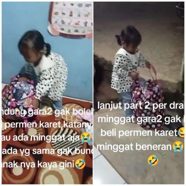 Viral! Kocaknya Drama Bocil Minggat dari Rumah karena Nggak Boleh Beli Permen Karet