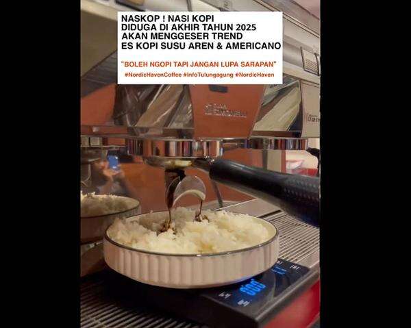 Viral! Tren Nasi Kopi, Penggabungan Makan Nasi dan Ngopi Jadi Satu