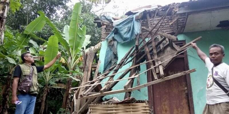 Pamarican Diterjang Puting Beliung, 5 Rumah Warga Rusak Parah
