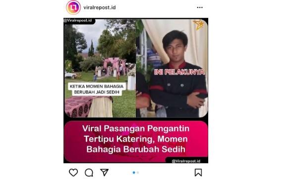 Tertipu Katering Bodong, Pernikahan Dua Sejoli Ini Tanpa Makanan dan Minuman