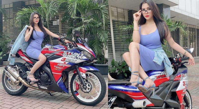 Gaya Seksi Tisya Erni Tunggangi Moge, Bantah Penyebab Keretakan Rumah Tangga Sule dan Nathalie