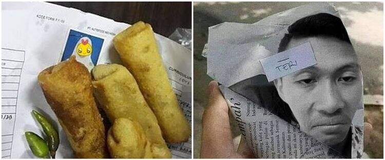 10 Potret nyeleneh wajah orang di bungkus makanan, bikin cekikikan