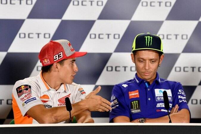 Marc Marquez Sindir Valentino Rossi soal Mentalitas, Bakal Ribut Lagi di Lintasan?
