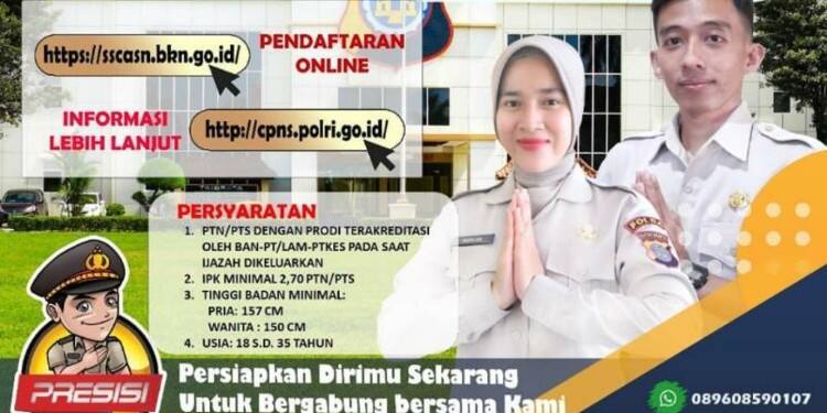 Polda DIY Buka Lowongan CPNS Polri, Catat Formasi Jabatannya
