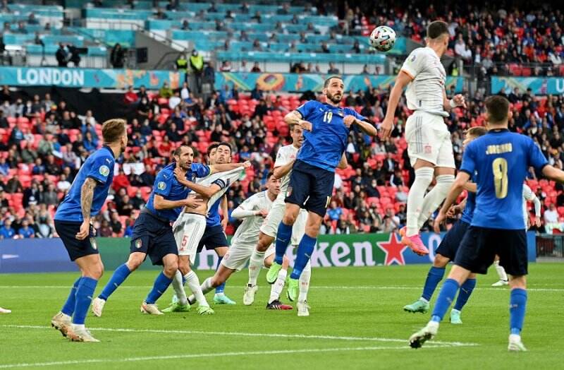 Babak Pertama Italia vs Spanyol Berakhir 0-0