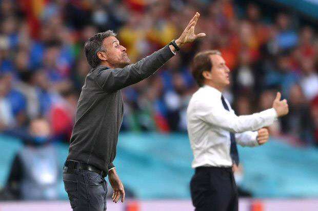 Timnas Italia vs Spanyol Sama Kuat di Babak Pertama