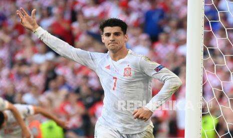 Imbang 1-1, Morata Balas Gol ke Gawang Italia