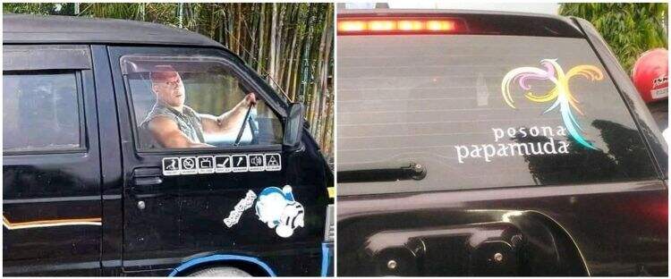 10 Potret lucu stiker di mobil ini bikin lihat dua kali