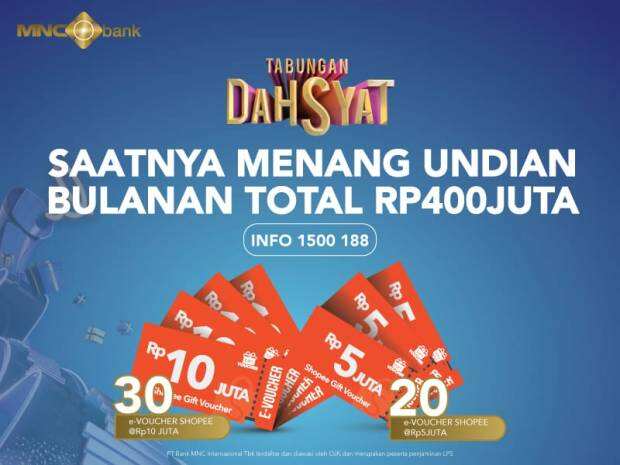 Banjir Hadiah! Segera Menabung & Tingkatkan Saldo Tabungan Dahsyat MNC Bank (BABP)!