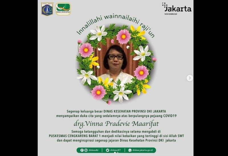 DKI Berduka! 2 Nakes Pejuang Covid-19 Meninggal, Doa Mengalir dari Netizen