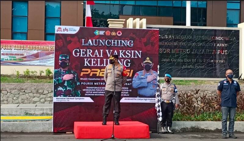 Polres Jakpus Buka Gerai Vaksinasi Keliling untuk Masyarakat Daerah Terpencil
