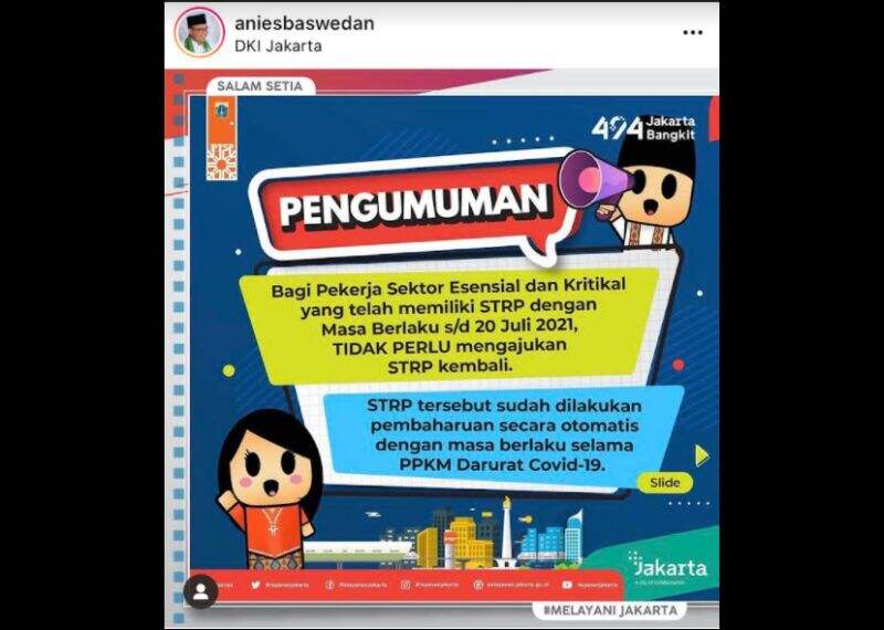 PPKM Darurat Diperpanjang, Perlukah Pembaruan STRP?