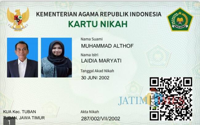 Kemenag Tuban Launching Kartu Nikah Digital, Pengantin Lama Bisa Peroleh dengan Syarat Ini
