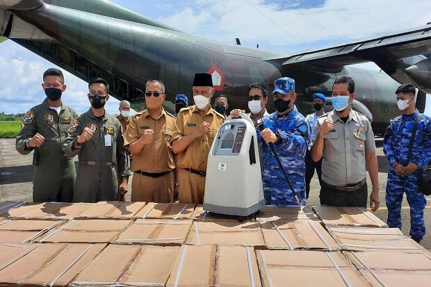 Kasus Covid-19 di Medan dan Padang Naik, TNI AU Kirim Ratusan Konsentrator Oksigen
