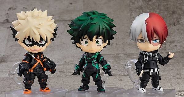 Bakugo, Deku, dan Todoroki dari My Hero Academia Hadir Dalam Stealth Suit untuk Nendoroid Terbaru