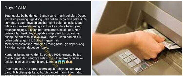 Viral kisah `Tuyul ATM` bantuan PKH, bikin miris