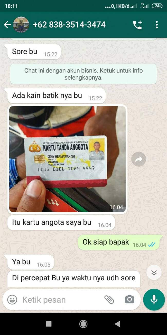 Ngaku Anggota Polda Jatim, Pengusaha Batik Tulis di Karangploso Hampir Tertipu