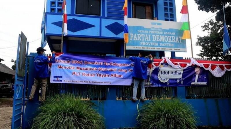 Teriak-teriak AHY Presiden, Ini Alasan Para Ketua PAC Ini Demo DPD Demokrat Banten