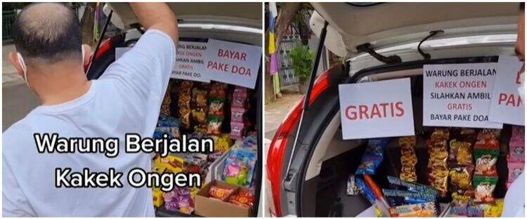 Viral warung berjalan untuk anak-anak, bayar pakai doa