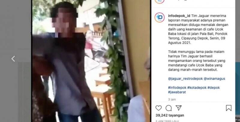 Viral Preman Palak Kafe Komedian Ucok Baba, Langsung Diringkus Tim Jaguar