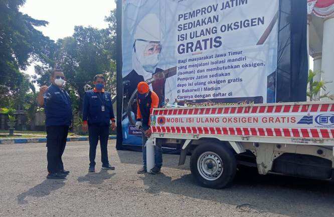 Pemprov Jatim Luncurkan Mobil Isi Ulang Oksigen Gratis