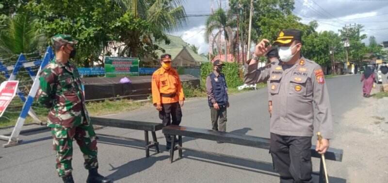 Hari Pertama Penyekatan di Kota Kapuas, Petugas Blokade 12 Titik