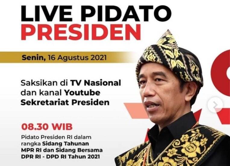 Simak! Pidato Kenegaraan Presiden Jokowi Hari Ini Pukul 08.30 WIB
