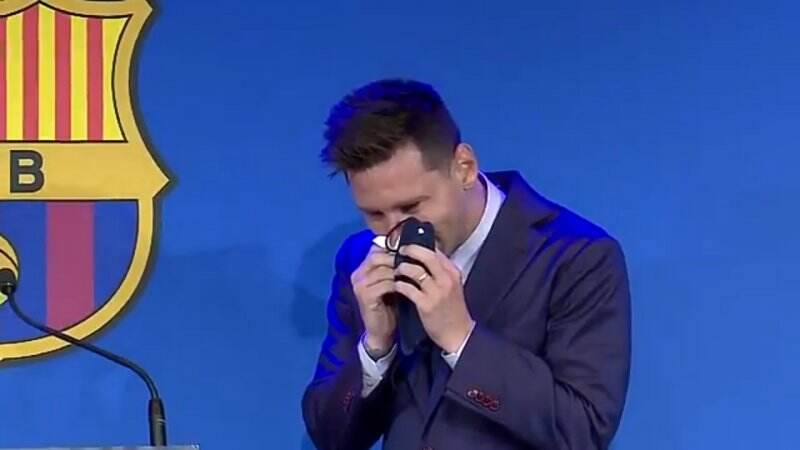Tisu yang Dipakai Messi saat Konferensi Perpisahan dengan Barcelona Dijual Rp 14 Miliar