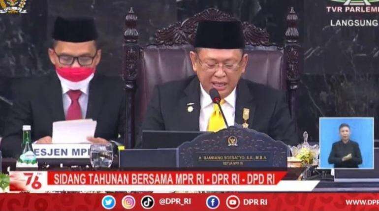 Singgung Soal Vaksinasi Ideologi Pidato Bamsoet Saat Sidang Tahunan MPR Diapresiasi