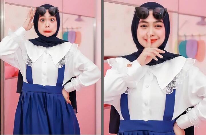 Ria Ricis Unggah Foto Terbaru Pakai Baju Biru Putih, Netizen: Makin Tirus Ya - News+ on RCTI+