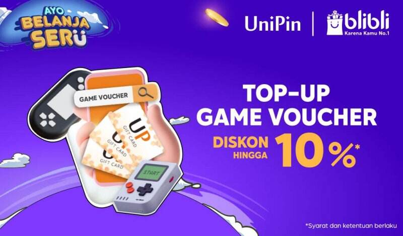 Promo 9.9 Sale Diskon Rp 10.000 UniPin Voucher di Blibli
