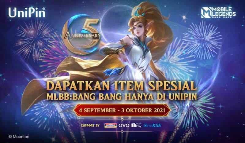 Spesial Anniversary MLBB yang ke 5! Dapatkan Item Spesial hanya di UniPin!