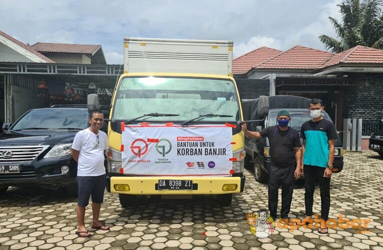 Lagi, Yayasan Haji Maming Kirimkan Satu Truk Air Mineral untuk Warga Terdampak Banjir di Batulicin