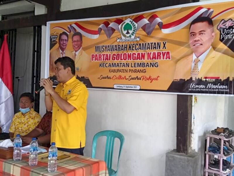 Konsolidasi Kecamatan Partai Golkar Pinrang Dimulai dari Lembang