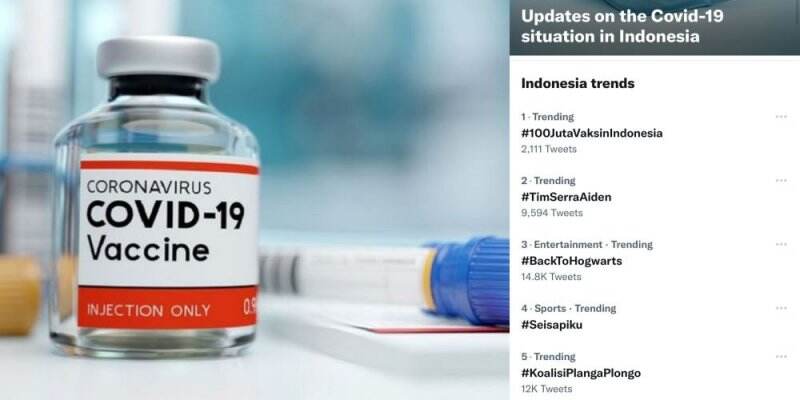 Fakta Dibalik Tagar #100JutaVaksinIndonesia Trending Twitter, Ternyata Ini Gaes