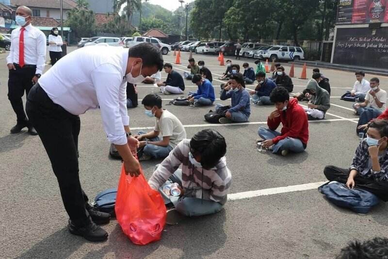 70 Siswa STM Budi Utomo Jakarta yang Hendak Tawuran Digelandang ke Kantor Polisi