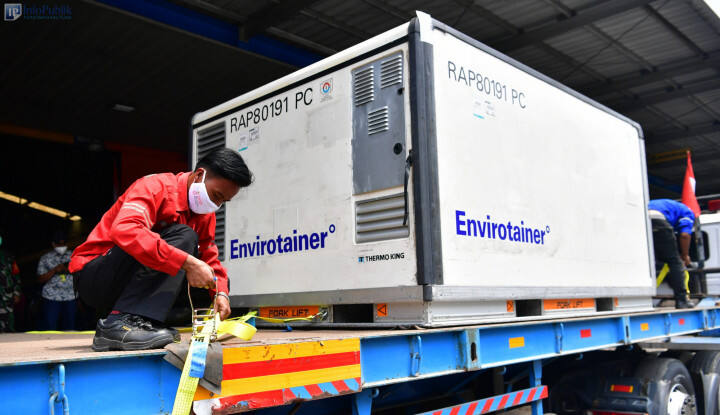 Tahap ke-46, 583.400 Dosis Vaksin Jadi Astrazeneca Tiba di Tanah Air