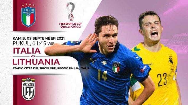 Link Live Streaming Kualifikasi Piala Dunia 2022: Italia vs Lithuania