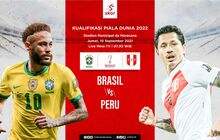 Link Live Streaming Brasil vs Peru di Kualifikasi Piala Dunia 2022