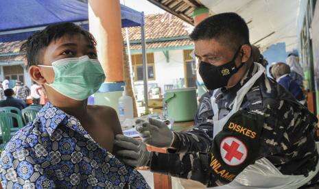 In Picture: Serbuan Vaksin Maritim Kolinlamil di Kabupaten Bekasi