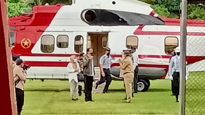 Tiba di Stadion Andi Ninnong, Bupati Wajo Sambut Jokowi lalu ke Lokasi Vaksinasi