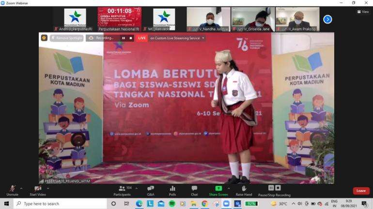 Hasil Lomba Bertutur SM/MI Perpustakaan, Wakil Jatim Juaranya