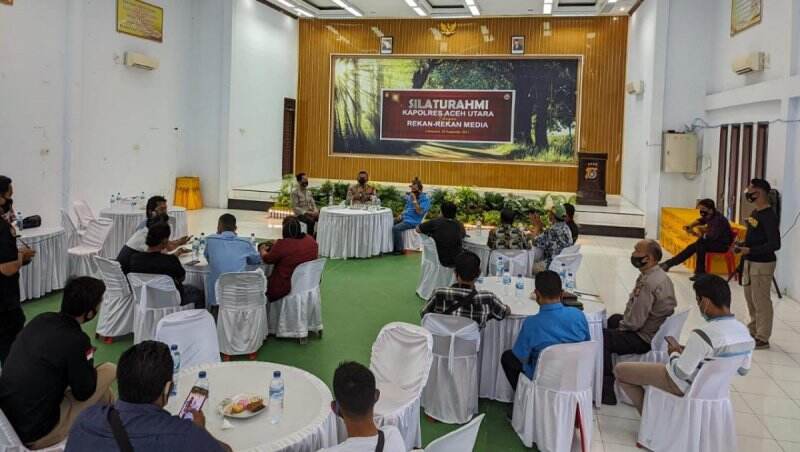 Kapolres Aceh Utara Gelar Silaturahmi dengan Wartawan
