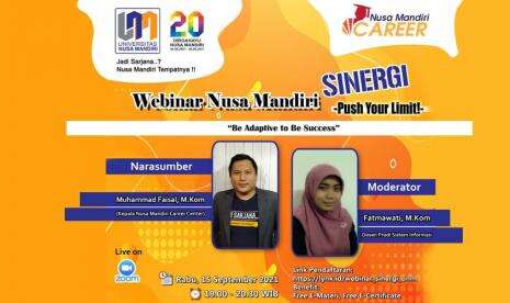 Mau Jadi Generasi Mandiri Sukses, Yuk Ikut Webinar Sinergi