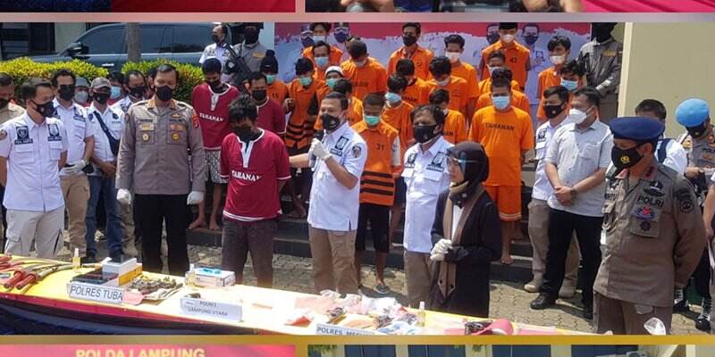 Dalam Sebulan, Polda Lampung Ungkap 99 Kasus Kejahatan