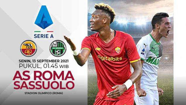 Link Live Streaming Pertandingan Liga Italia: AS Roma vs Sassuolo