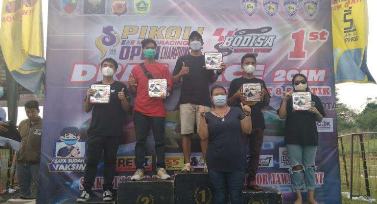 Kembali, Debutan Reza Rizki Arjai Juara Di Bodisa Drag Race 201 Meter