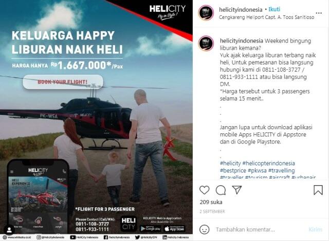 Paket Penerbangan Murah Naik Helikopter, Berikut Infonya