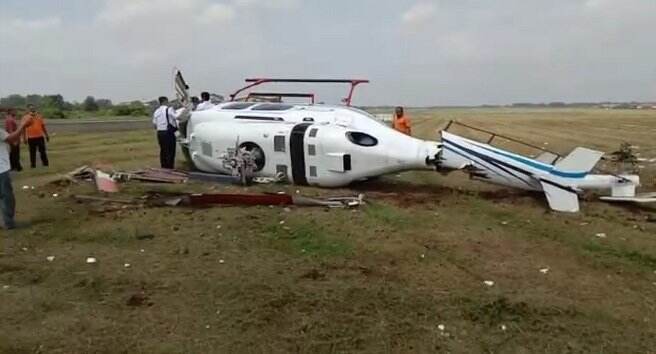 Breaking News! Helikopter Milik BBKFP Jatuh di Curug Tangerang