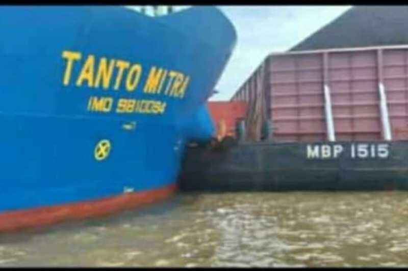 Ini Kejadian Langka yang Memilukan, Tabrakan Dua Kapal Terjadi di Perairan Tabanio